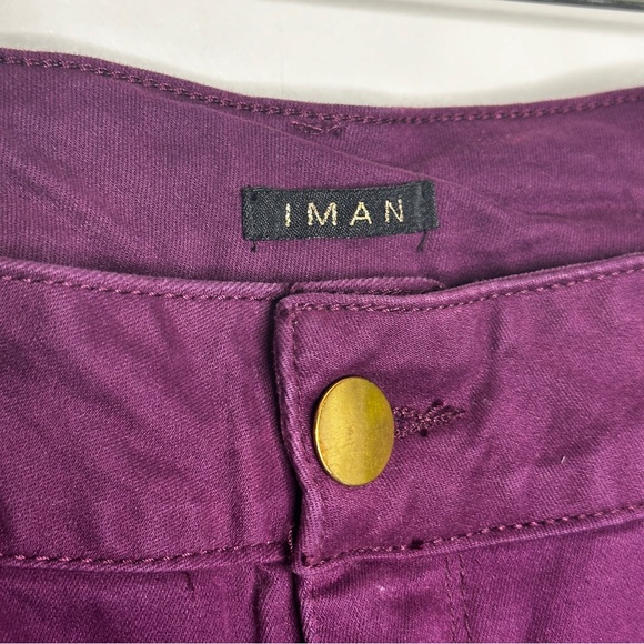 Iman Purple Stretch Jegging skinny Jeans Gold Accents 18W Short - Picture 3 of 7